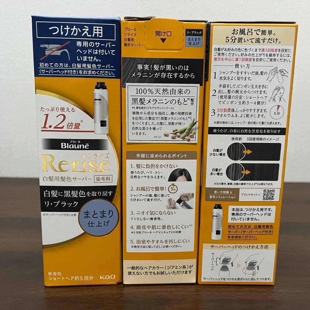 リライズ 白髪用髪色サーバー まとまり仕上げ つけかえ190ｇ×3個