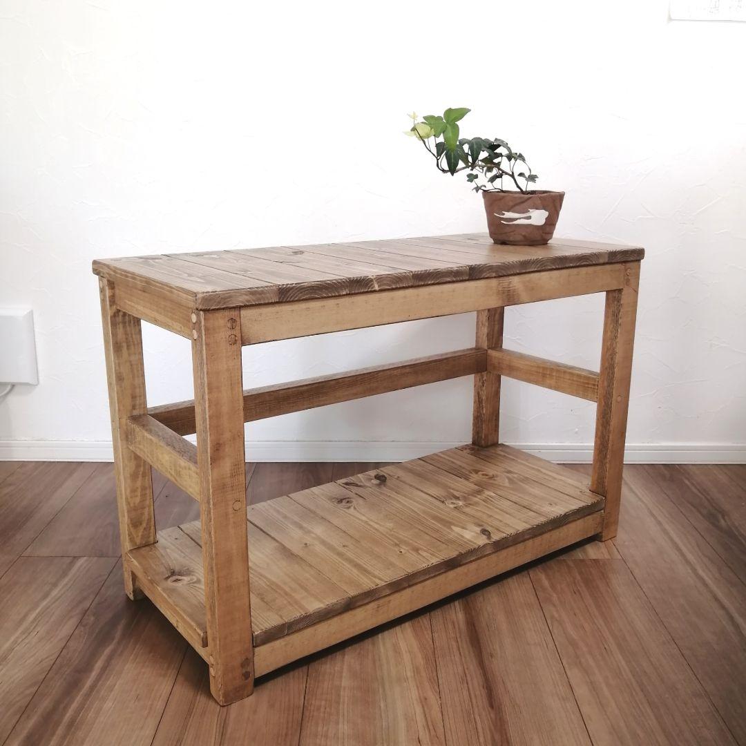 ハンドメイド シェルフベンチ ※おまけ付き