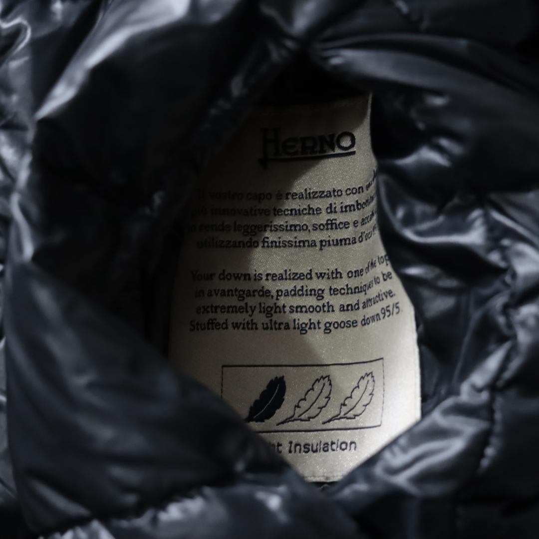 希少！ヘルノ HERNO　 ロングダウンジャケット　コート　44 異素材ミックス