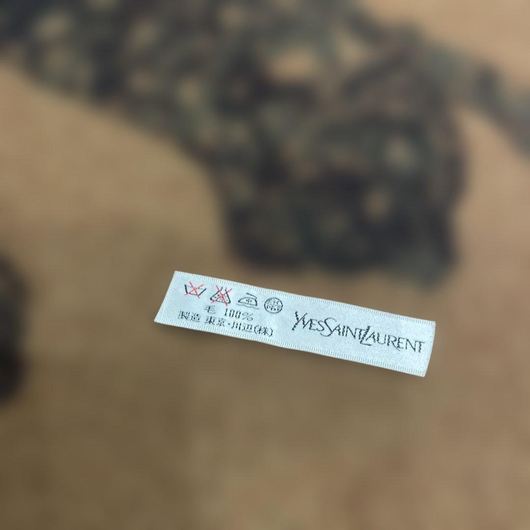 希少 サンローラン レオパード ヒョウ柄 大判ストール ウール ヴィンテージ