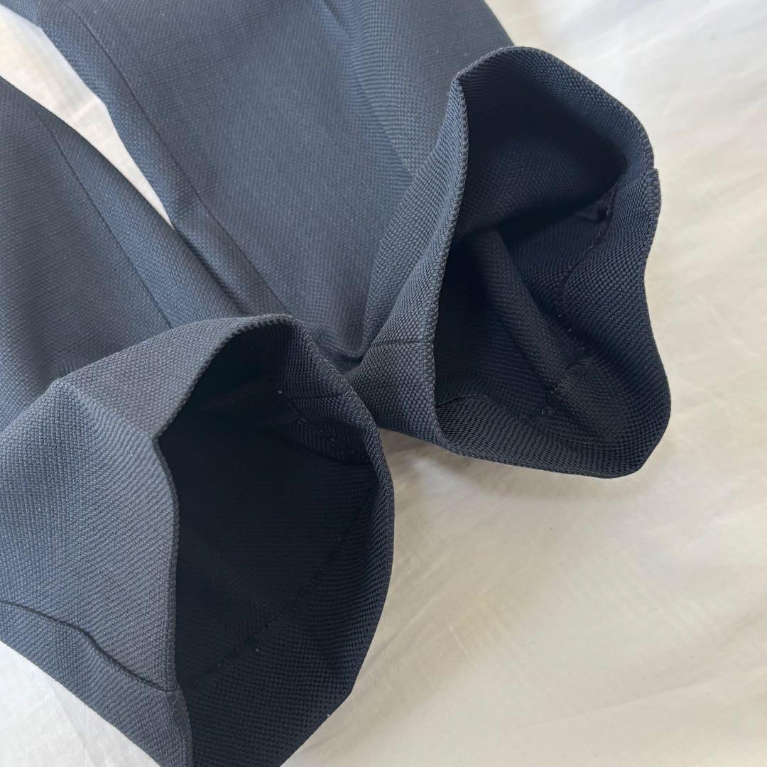 PLST ノーカラー セットアップ パンツスーツ Lサイズ 濃紺