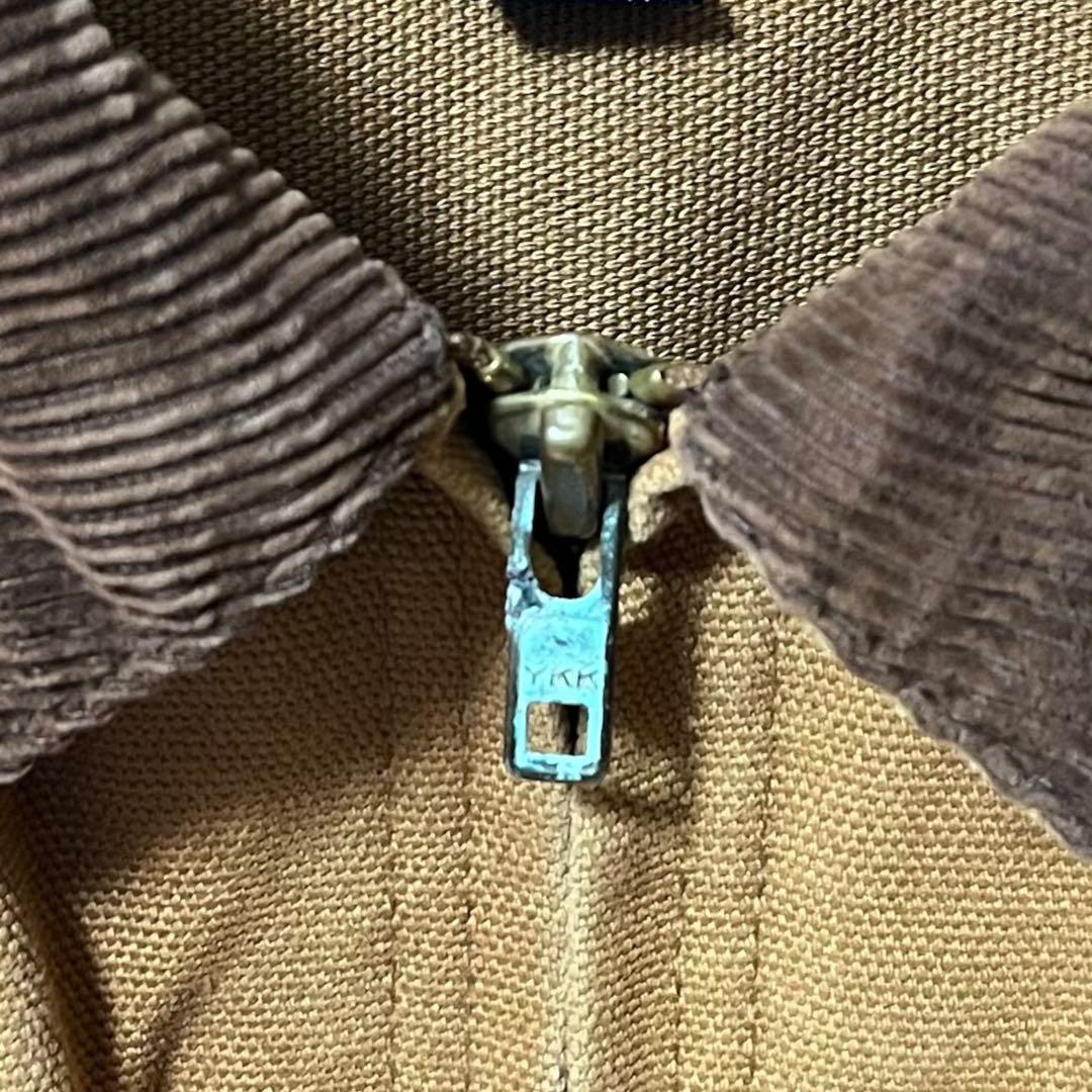 y104325 ダックジャケット ワークジャケット 刺繍ロゴ付き 裏キルティング