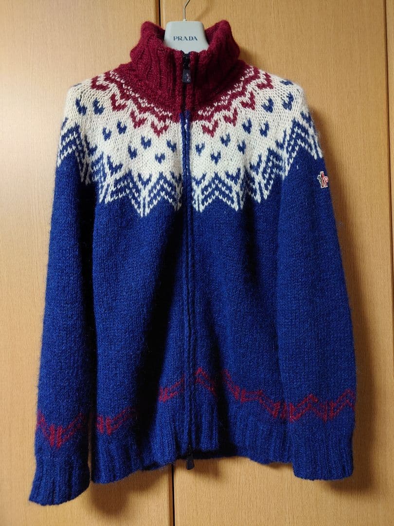 ぽ*ん様 モンクレール マグリオーネ トリコット カーディガン アルパカ混 L