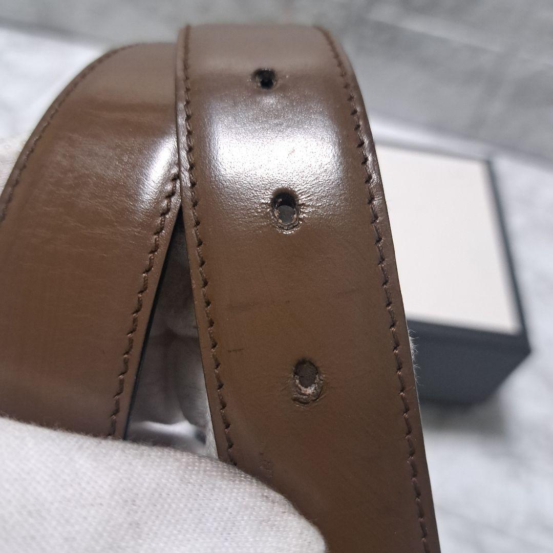 ✨️美品✨️GUCCI グッチ Gバックル 茶色 黒 リバーシブル ベルト