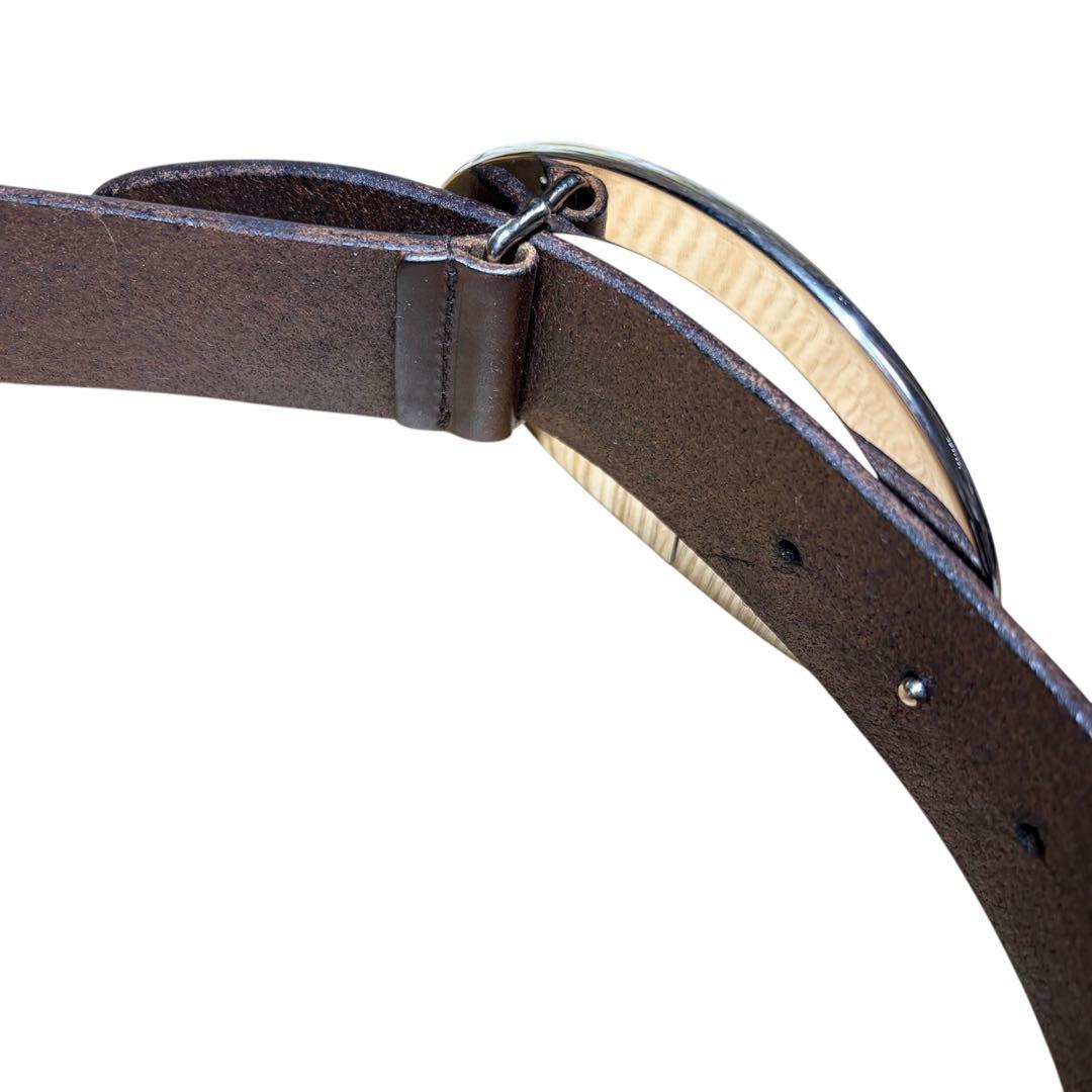 D&G ドルチェアンドガッバーナ ベルト　メンズ　ブラウン　シルバーバックル