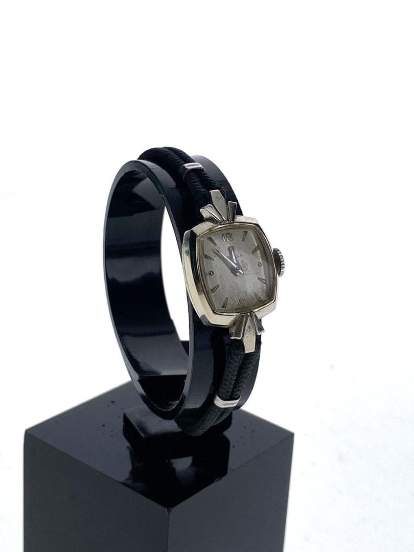 ◆OMEGA オメガ K14WG レディース レクタン 腕時計 09165