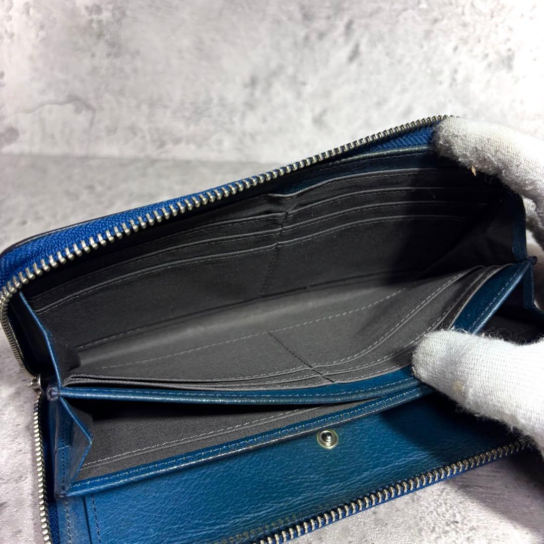 【rin.rei0516！】ポーター ラウンドジップ長財布 迷彩 ネイビー