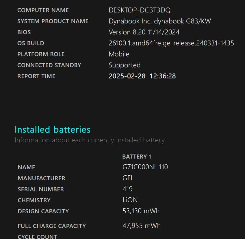 東芝　Dynabook G83/KW　高性能　2023年モデル(K-206)