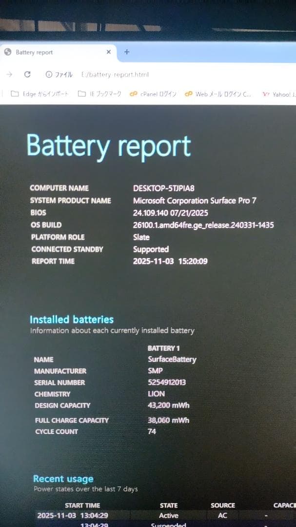 MicroSoft Surface Pro 7(ドッキングST付き)