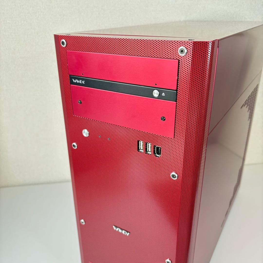 星野金属　Windy ウィンディ　PCケース　ALCADIA 赤　レッド　アルミ