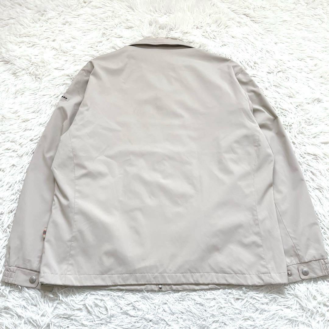 【入手困難】バーバリー ジップジャケット　アイボリー ホース刺繍 ロゴボタン