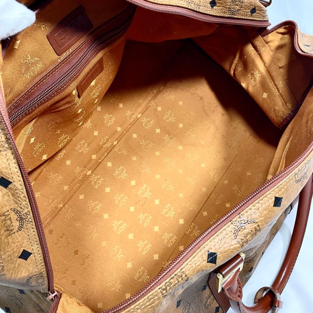 MCM ボストンバッグ 2way ヴィセトス柄 レザー 大容量 旅行バッグ ロゴ