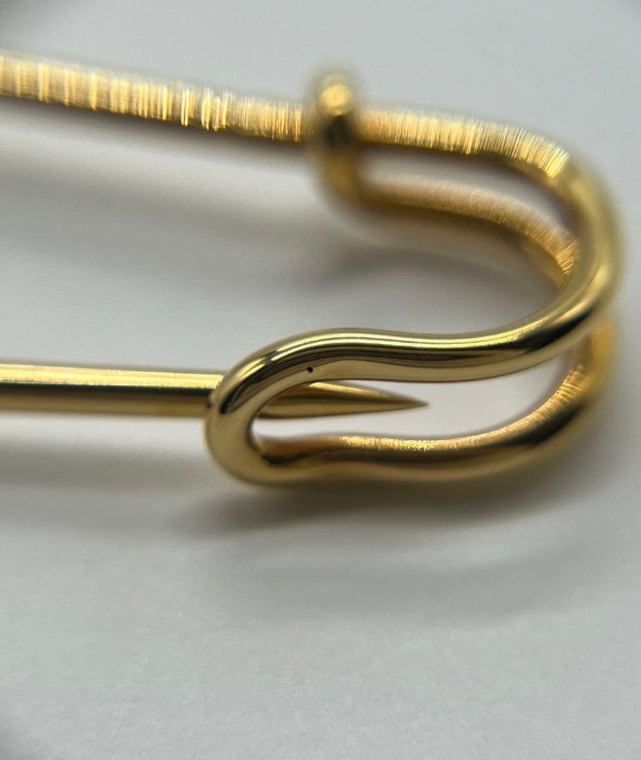 エルメス HERMES セリエ ピンブローチ 安全ピン ゴールドカラー GP