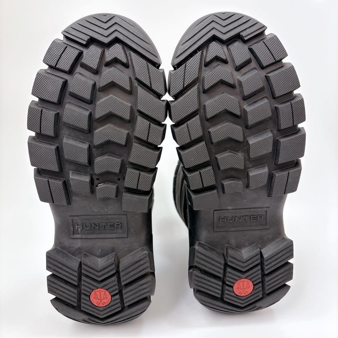 【美品】HUNTER（ハンター）スノーブーツ 24.0cm ブラック アウトドア