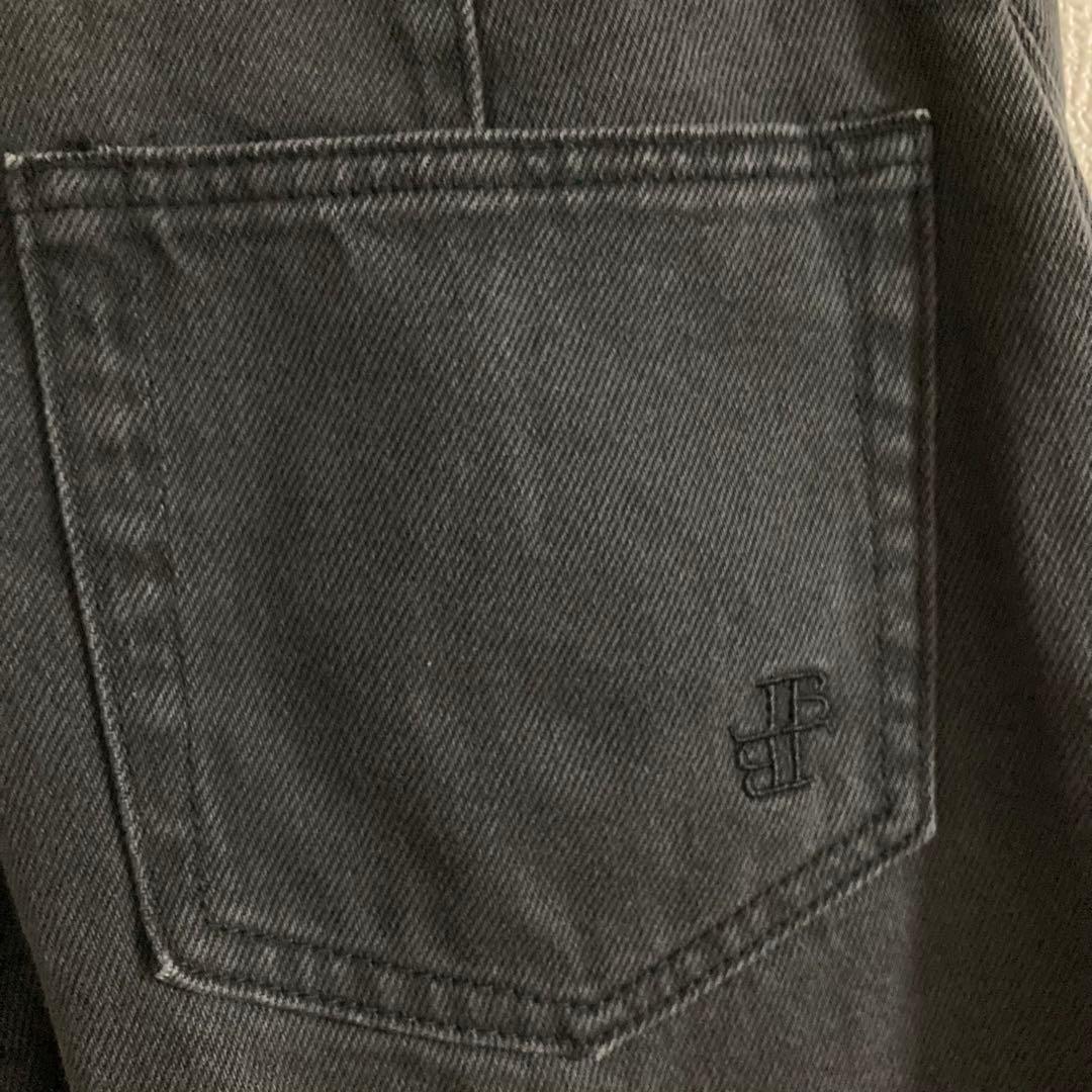 リリーブラウン　ハートビジュー　ワイドデニム　ブラック　0