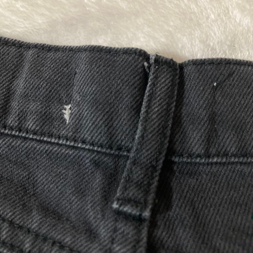 リリーブラウン　ハートビジュー　ワイドデニム　ブラック　0