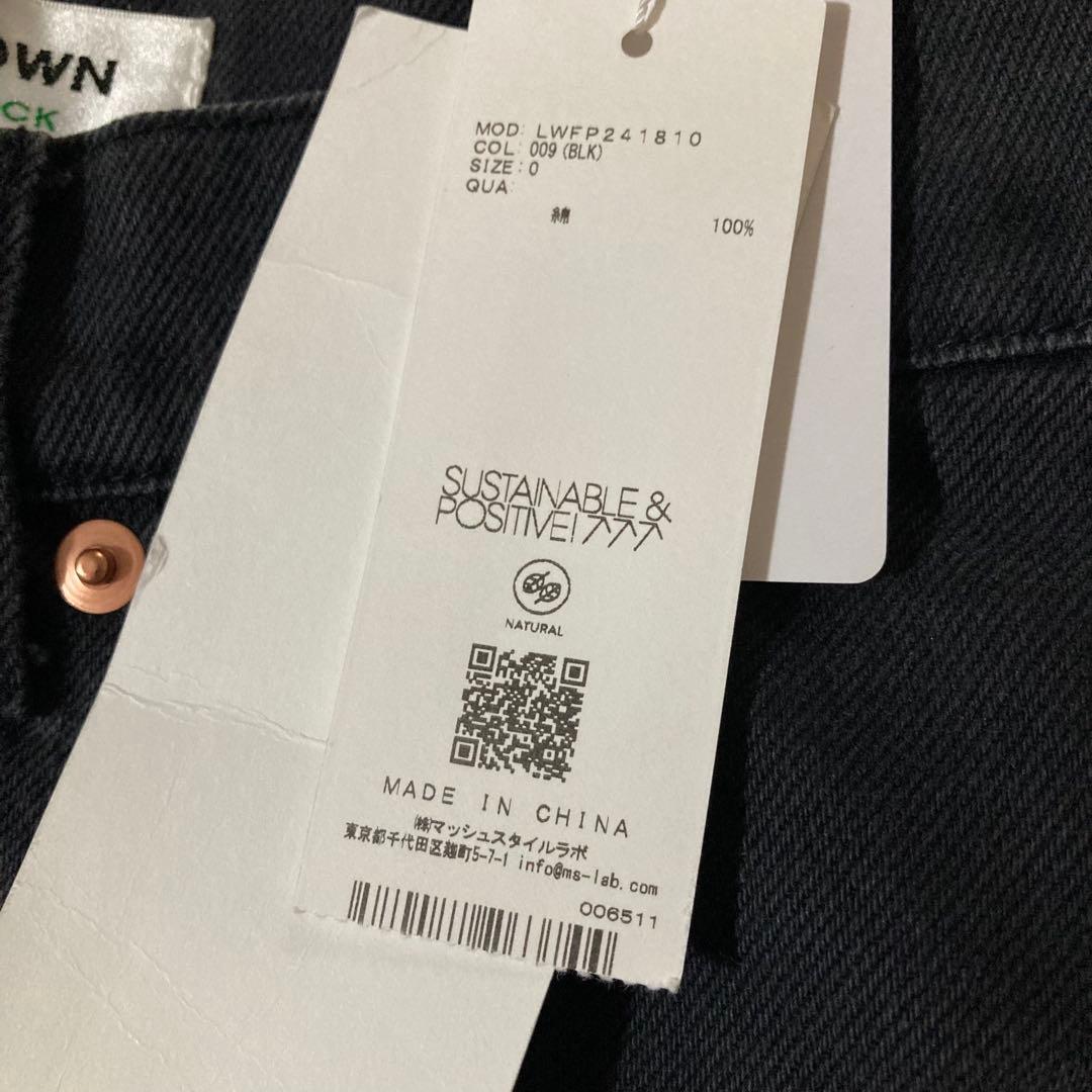 リリーブラウン　ハートビジュー　ワイドデニム　ブラック　0