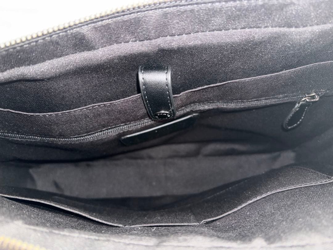 コーチ ビジネスバッグ 2way ブラック レザー シグネチャー柄