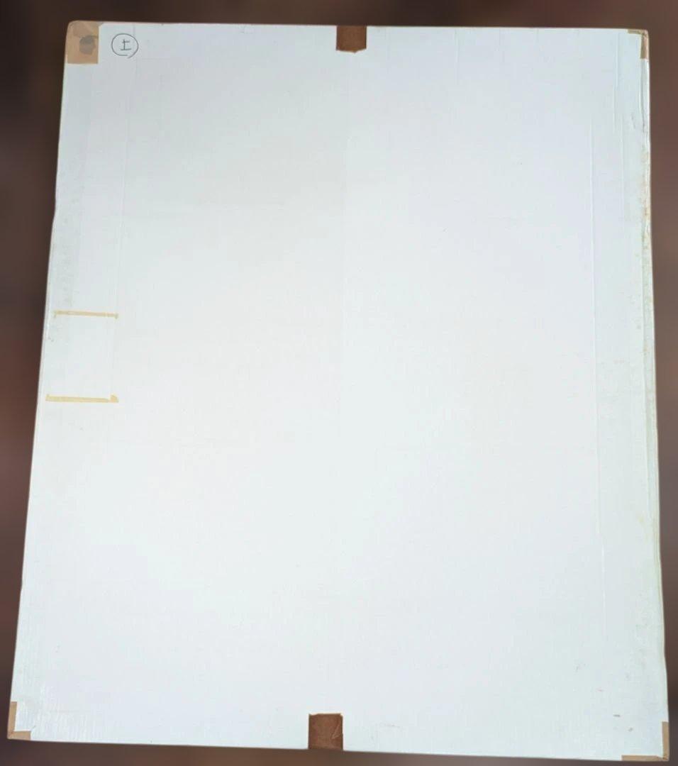 木製額縁 F30号 木製黒金ロープ模様 アクリル板・マット付