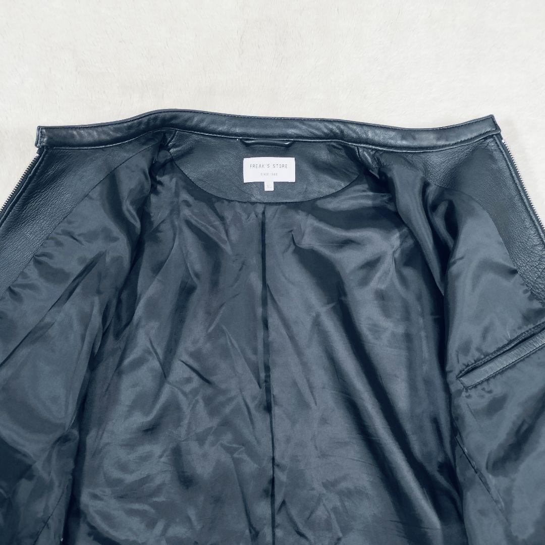 【大きい☆XL】フリークストア　シングルライダース ジャケット　ブラック