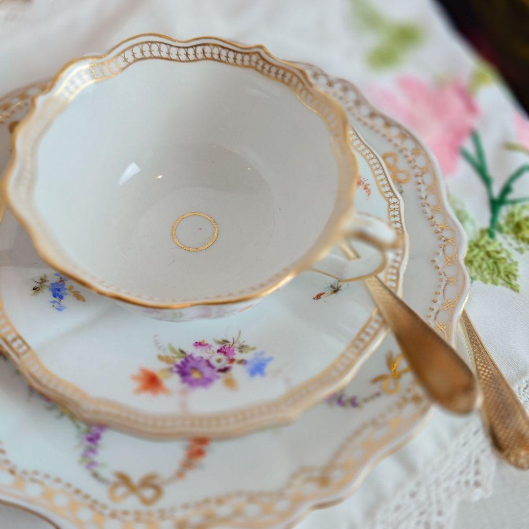 スプーン 2本セット　フランス　純銀製　シルバー800 純金鍍金