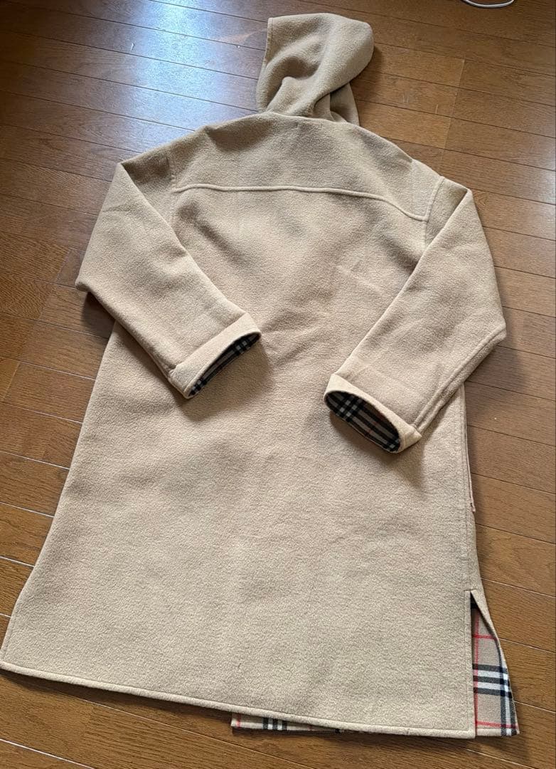 バーバリーズ ロングダッフルコート カシミヤ ダブルフェイス ノバチェック 38