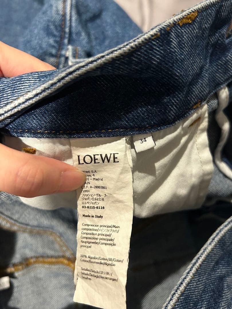 ロエベ loewe バギージーンズ 34
