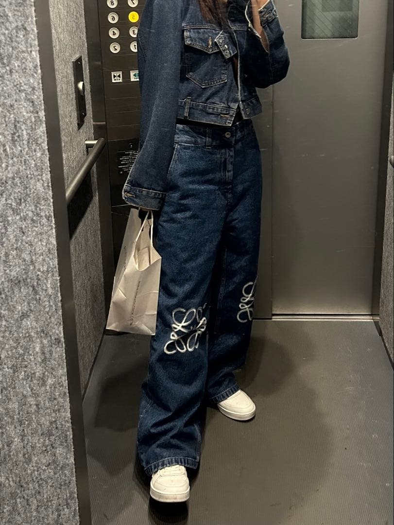 ロエベ loewe バギージーンズ 34