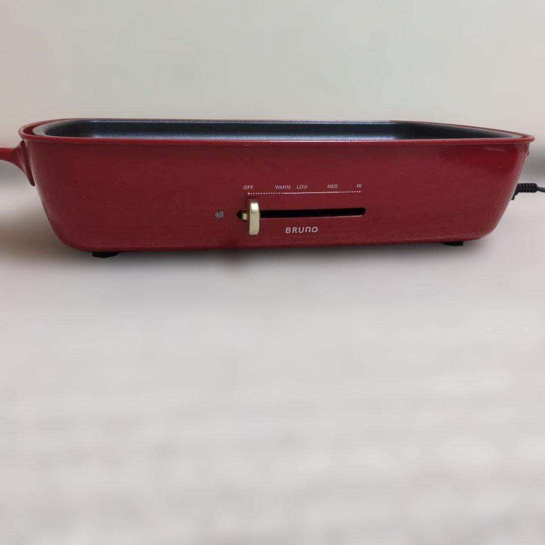 【美品】BRUNO ホットプレート グランデサイズ レッド