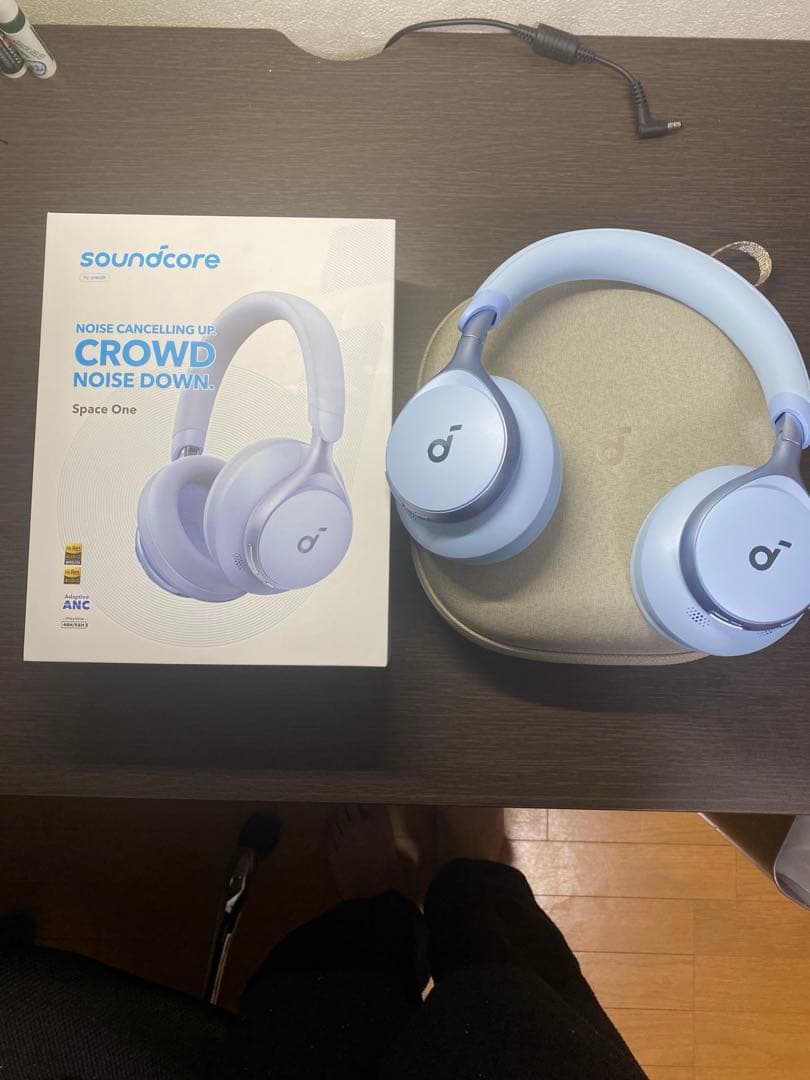 Anker soundcore space one ブルー　純正ケース付き