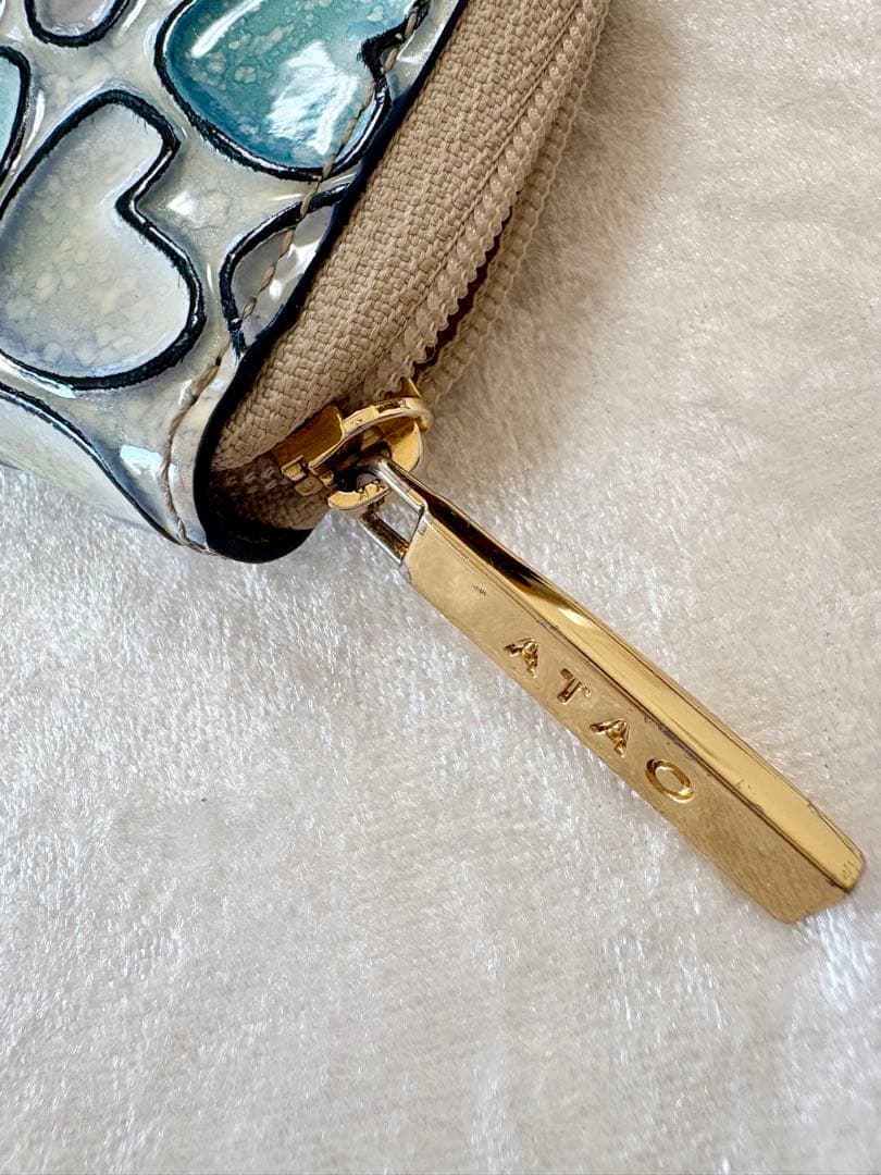 ATAO アタオ キーケース ベル ハッピーヴィトロ プラチナグラス ハート