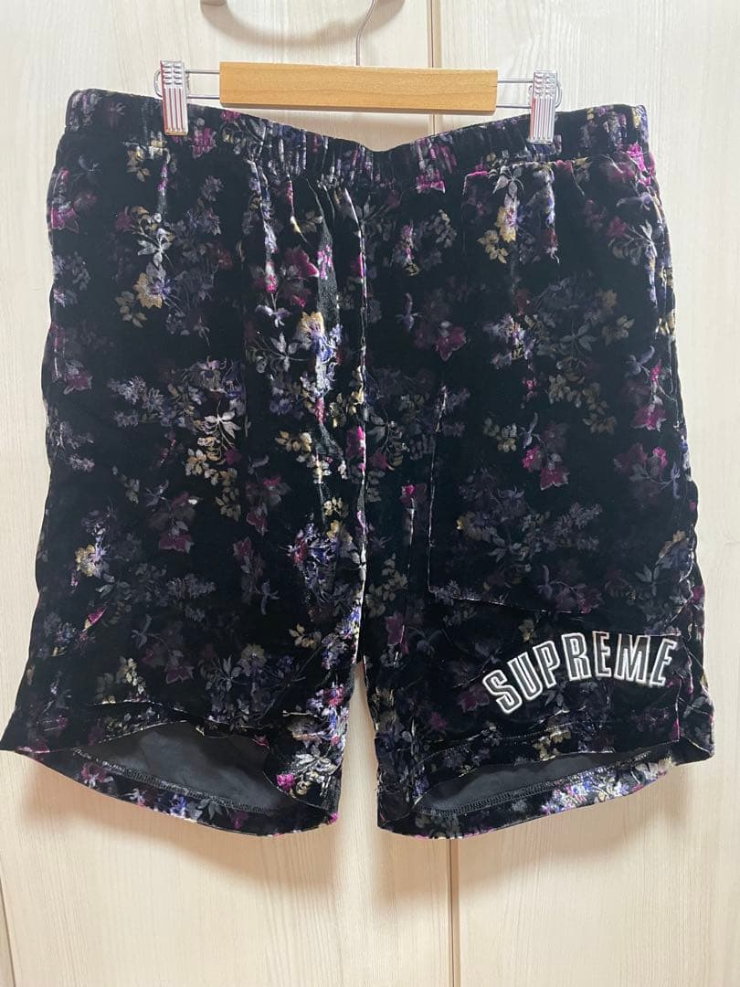 Floral Velour Baseball Jersey short セット