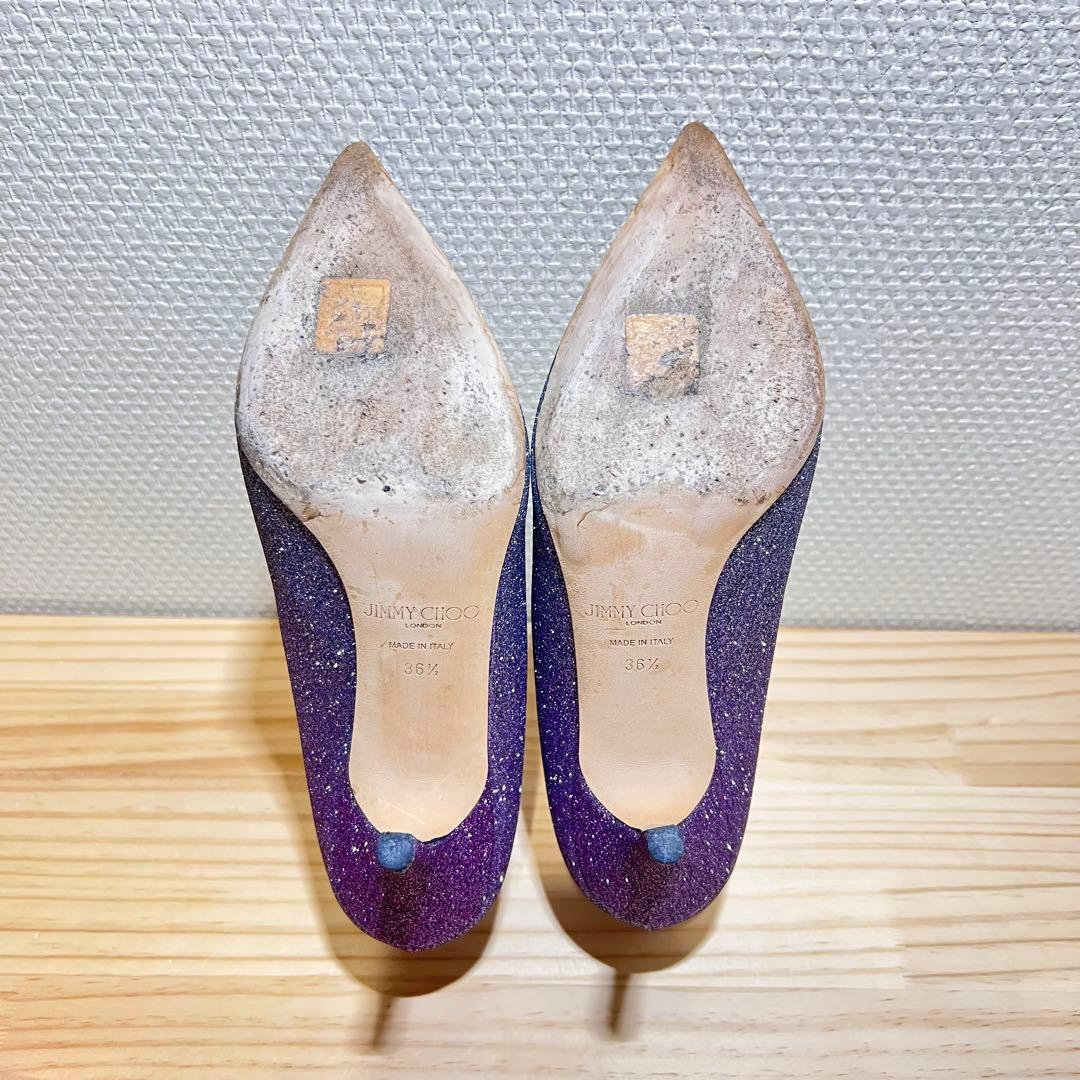 ジミーチュウ JIMMY CHOO グリッター パンプス シルバーラメ23