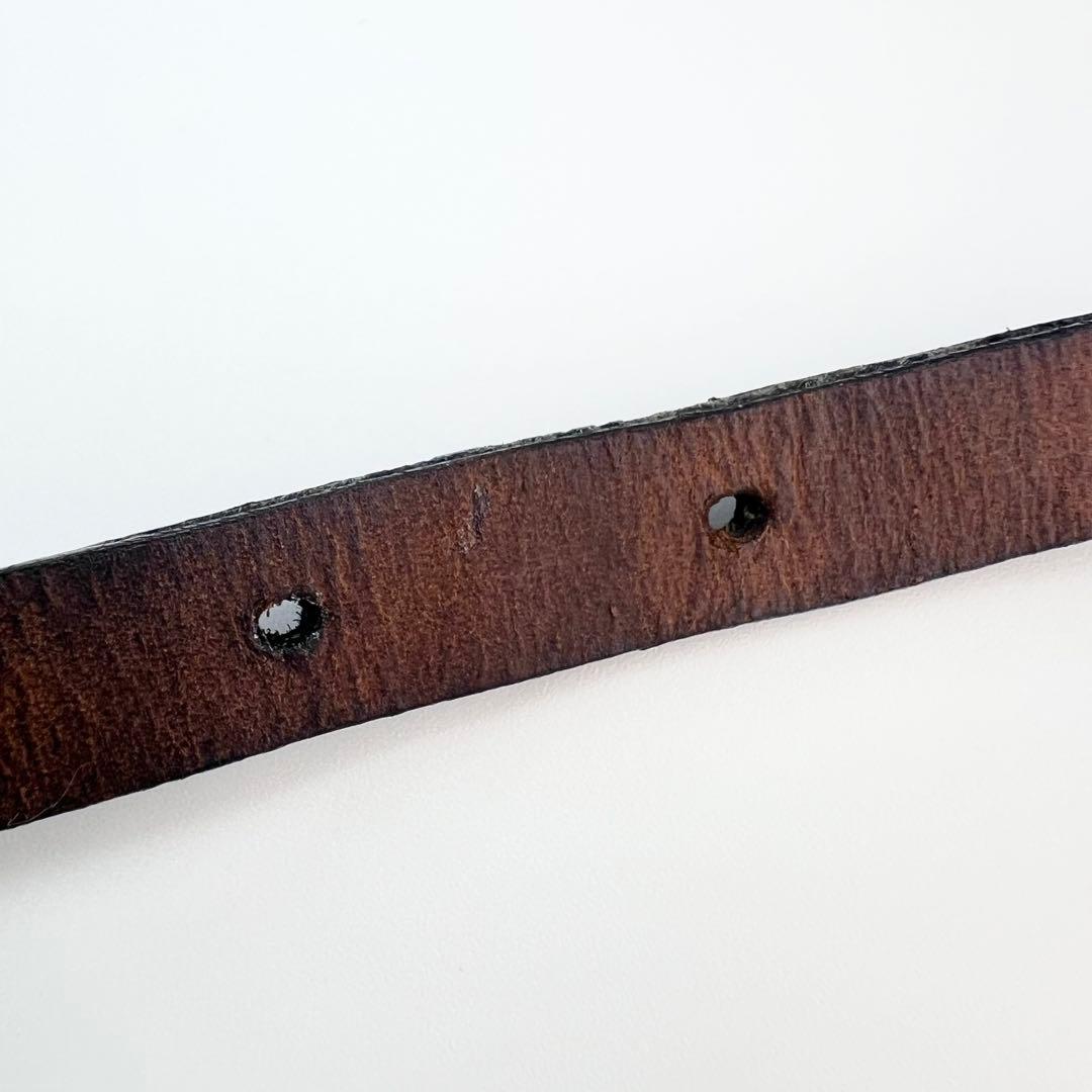 Alexander McQueen スカルラインストーン レザー ブレスレット.