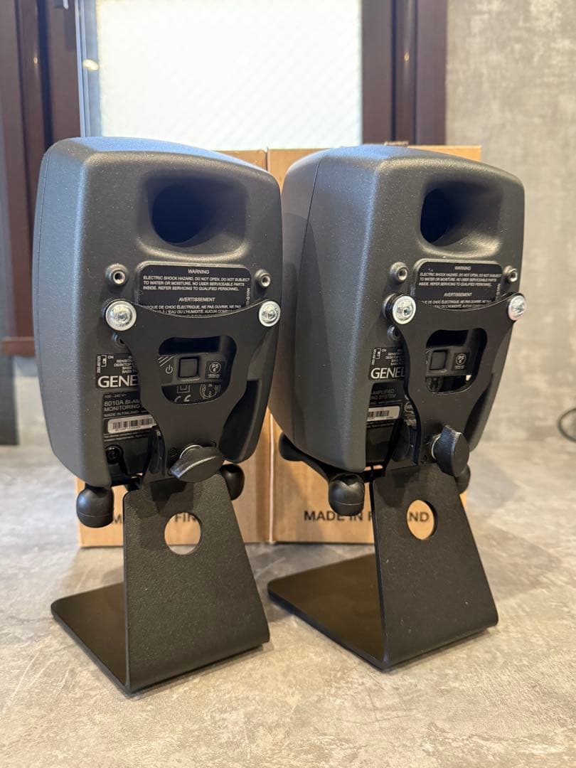 GENELEC 8010A ペア グレー スタンドセット