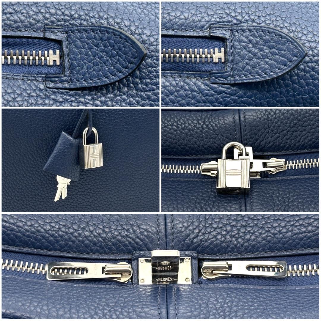 【極美品】エルメス　ヴィクトリア 40 ボストンバッグ　□R刻印　ネイビー