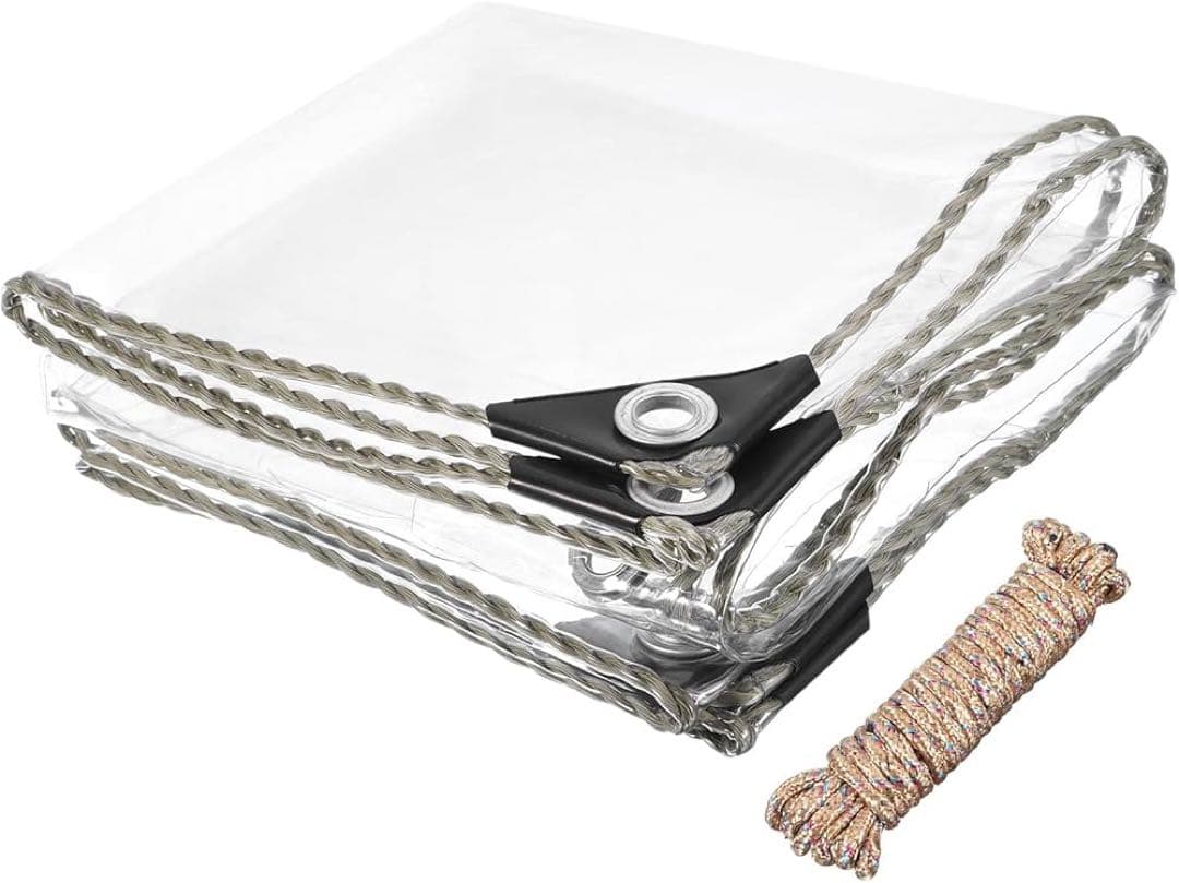 そ　クリアタープ 金属製　グロメット　結束ロープ防水 防塵 丈夫　3×2.5m