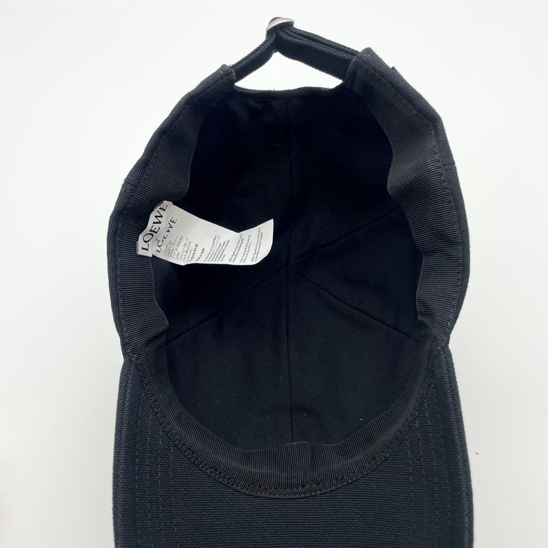 美品・鑑定済★ロエベ　ラバーロゴ　アナグラム　ベースボール　キャップ　黒　59