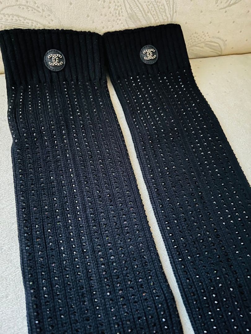 CHANEL シャネル　24C ゲートル　レッグウォーマー　ブラック　レア