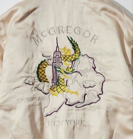 【新品】McGREGOR MODERN　メンズ　刺繍　ドラゴン　ブルゾン　黒　M