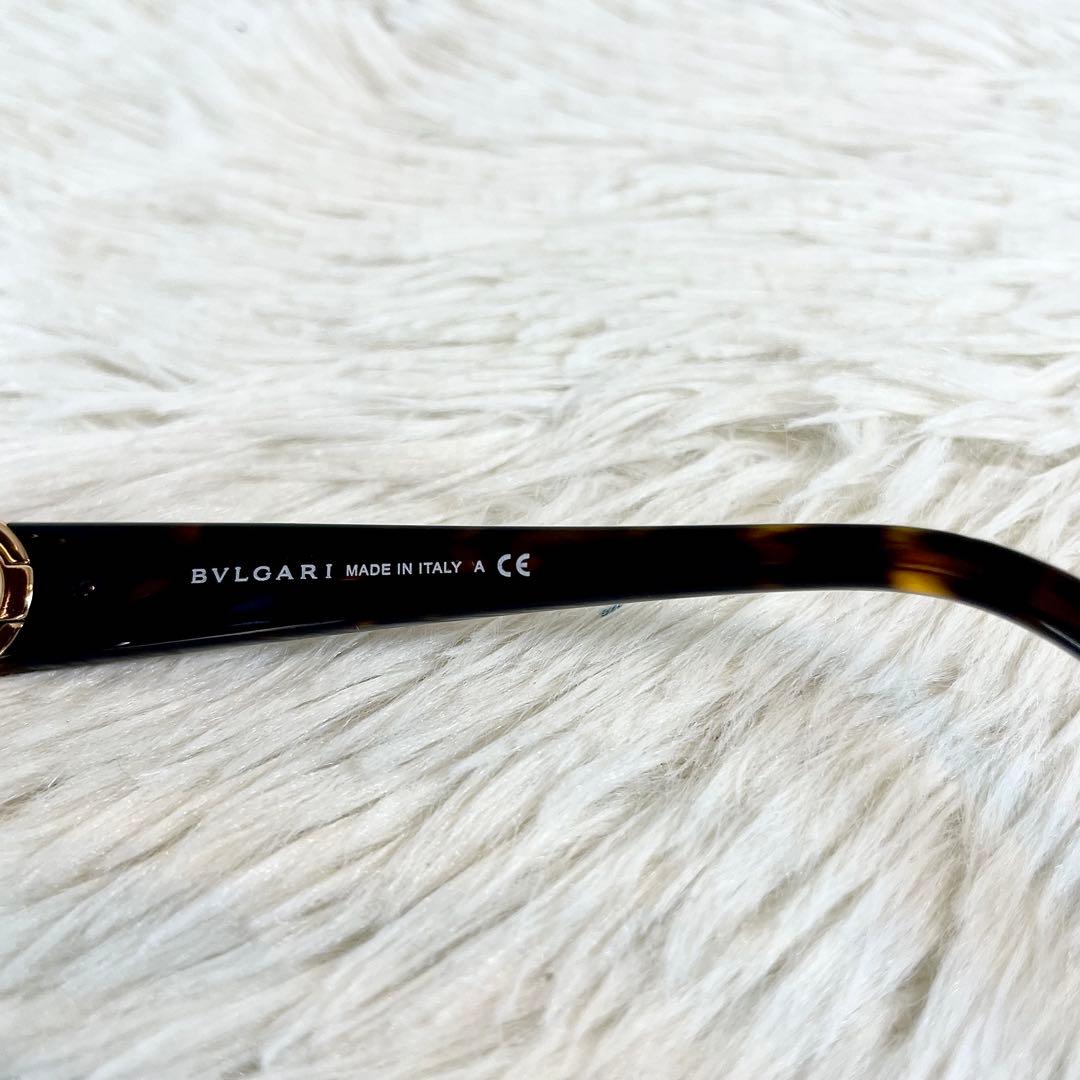 極美品　BVLGARI　8109-H-A　ブラウンレンズ　べっ甲柄フレーム