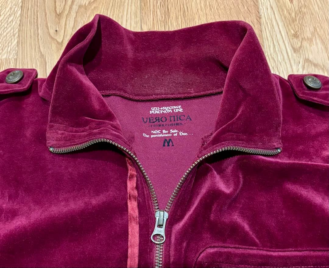 LED RECHWE VERONICA ナポレオンスカル ジップベロアジャケット