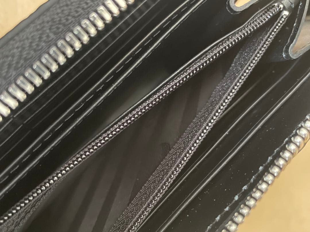 本物クロコダイル一枚革　シャムクロコダイル長財布　ブラック