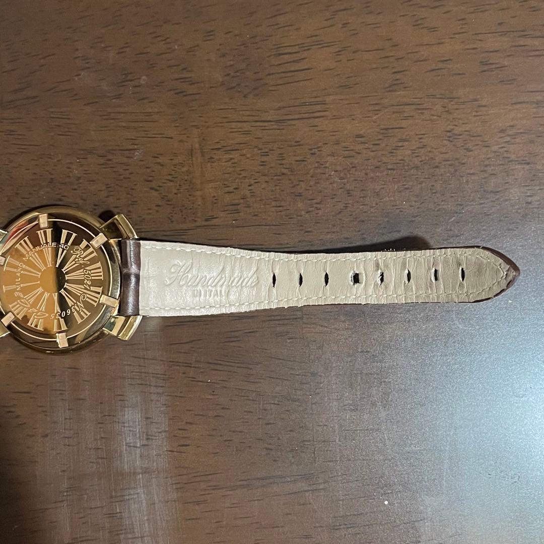 ガガミラノ マヌアーレ40mm ブラック　ゴールド　シェル盤 稼働品