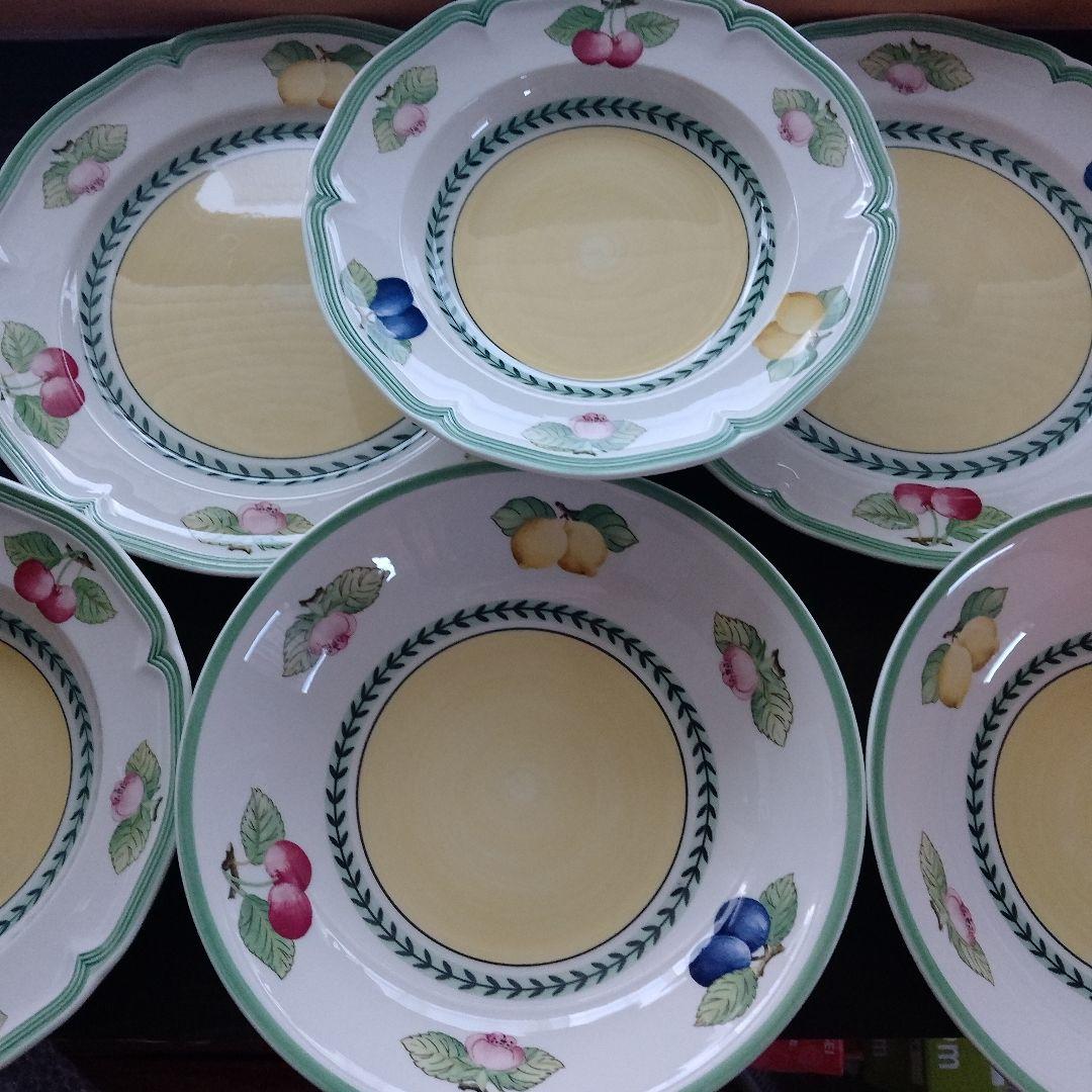 ビレロイ&ボッホ　フレンチガーデン　 2人用食器セット　3種類　6枚　ドイツ