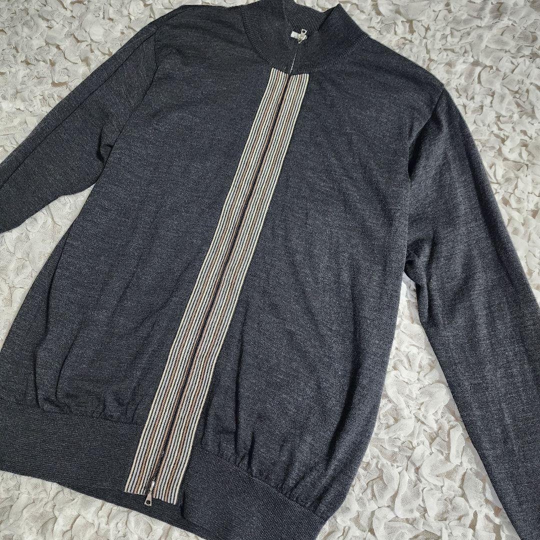 美品 ポールスミス ハイゲージ ニット ダブルジップ ドライバーズニット