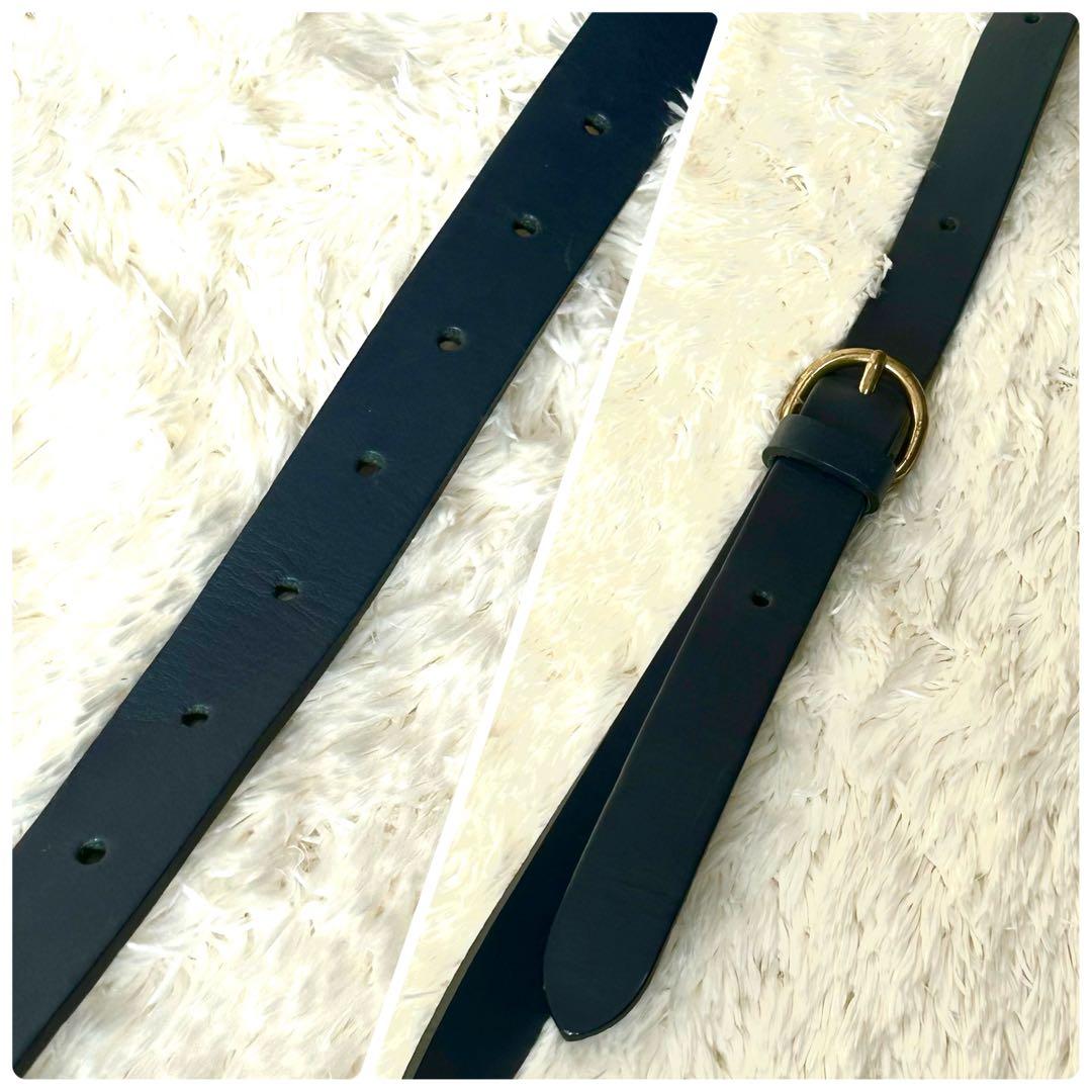 即完売品✨イルビゾンテ　ボディバッグ　ウエストポーチ　シボ革　斜め掛け　ネイビー