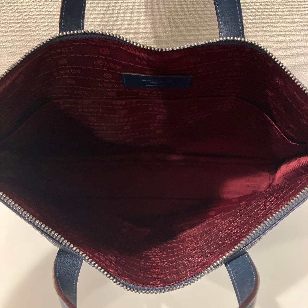 《中古美品》　ロエベ　トレドバッグ　ネイビー