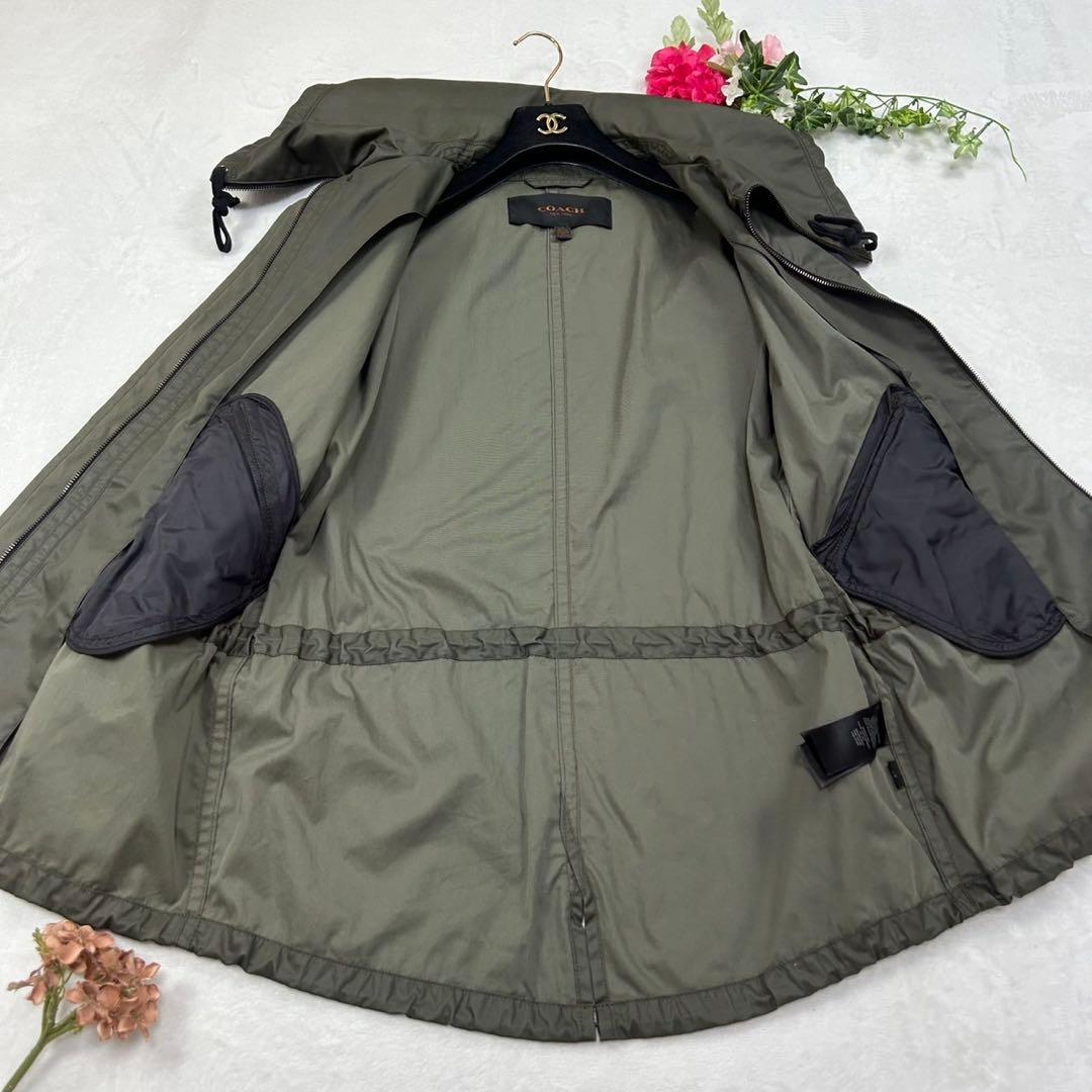 H416 美品 S コーチ 定価77,760円 モッズコート レディース
