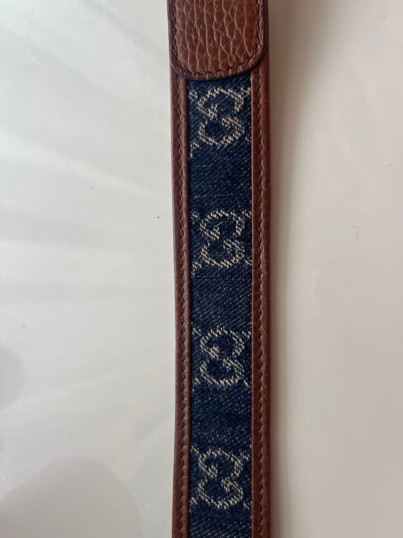 小物 takashiGUCCI Denim & Leather Belt
